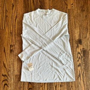 Public Opinion Light blue waffle long sleeve